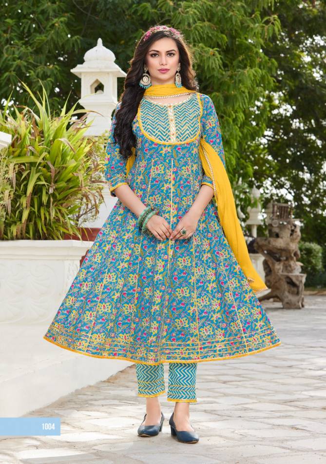 GLAM LOOK 1 Heavy printed Cotton Ethnic Wear Latest Kurti Collection